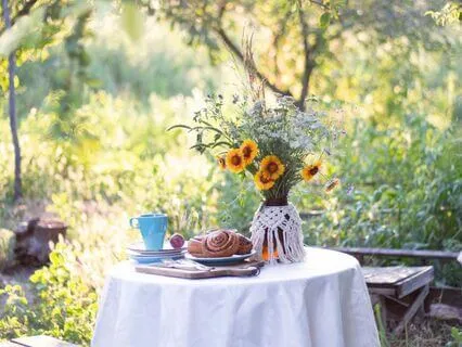 Tea Time In The Garden Ambiance