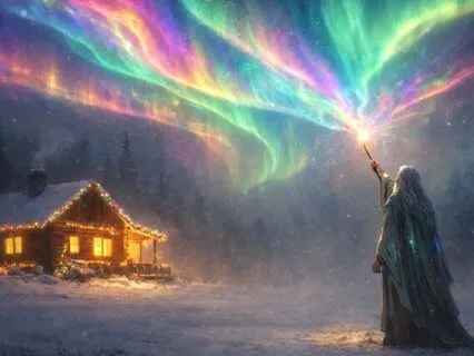 The Aurora Painter's Winter Cabin | Christmas Sleep Story