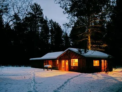 The Cosy Log Cabin At Christmas