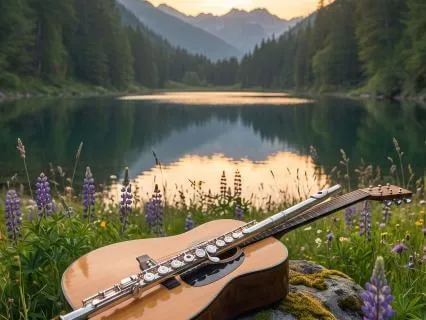 The Gentle Journey Of Flute And Guitar