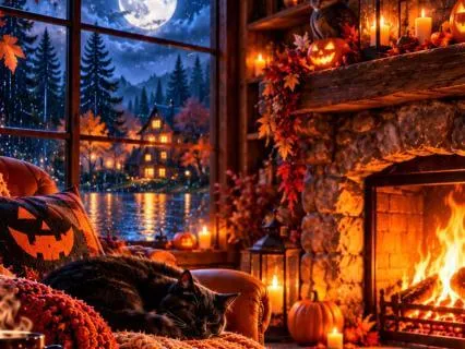 The Halloween Fireplace | A Cozy Guided Sleep Meditation