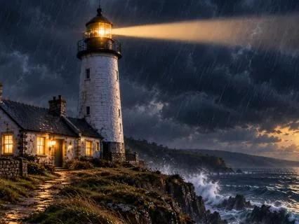 The Lighthouse At Gull Point: A Cozy Coastal Sleep Story