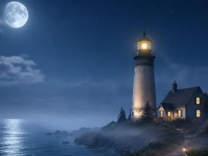 The Lighthouse Beyond The Mist | Insomnia Sleep Meditation