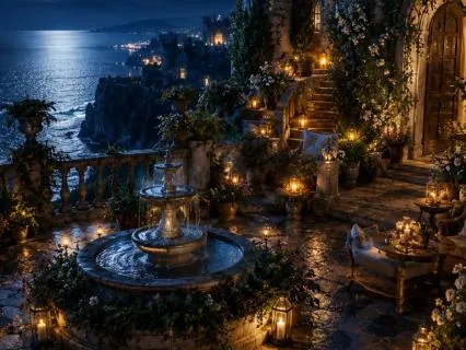 The Moonlit Garden Terrace: A Peaceful Sleep Story