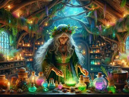 The Witch's Potion Filled Cottage