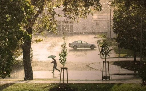 Thunderstorm In A Big City