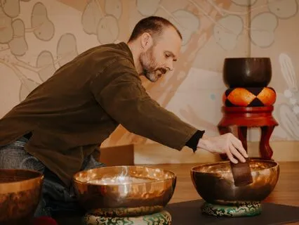 Tibetan Singing Bowls In A