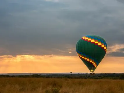 Tranquil Balloon Ride At Dusk