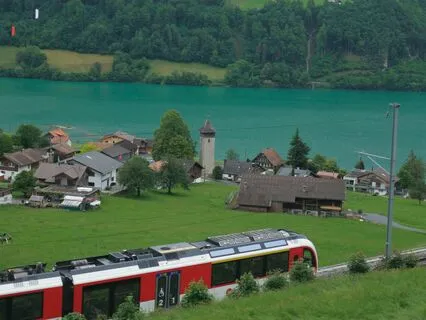 Tranquil Commute: A Train Ride Through Switzerland