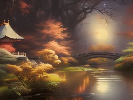 Tsukimi: Moon Viewing In A Serene Japanese Garden