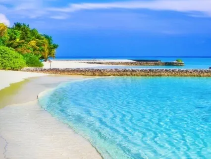 Walk Along This Beautiful Beach To The Sound Of Waves 