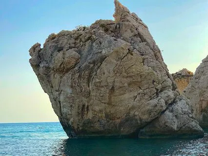 Waves Sloshing at Aphrodite Rock Cyprus