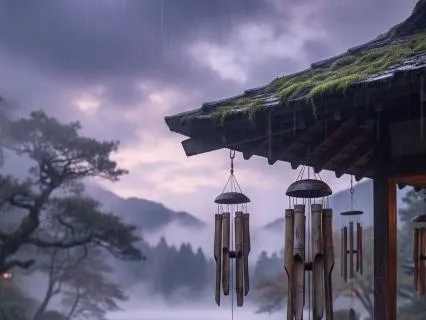 Wind Chimes And Rain For Relaxation
