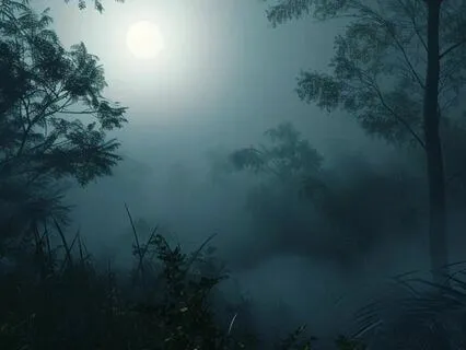 Windy Forest At Night