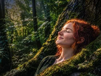 Yoga Nidra Deep Rest | Forest Presence | Rain & Brown Noise